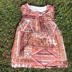 Adorable Pink and Brown Shell Top